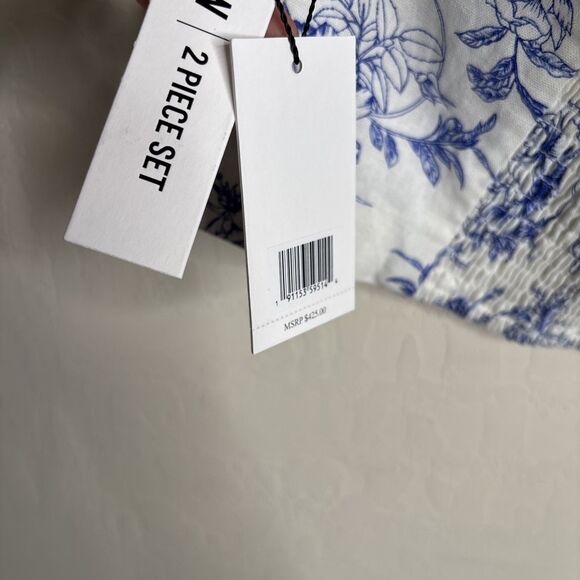 Jason Wu Linen Floral Halter Pant Set - Picture 3 of 9